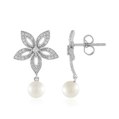 Orecchini in argento con Perla d'Acqua Dolce Bianca