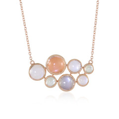 Collana in argento con Pietra di Luna Pesca (KM by Juwelo)
