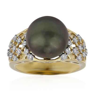 Anello in oro con Perla Tahitiana (TPC)