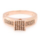 Anello placcato in oro con Diamante Fancy