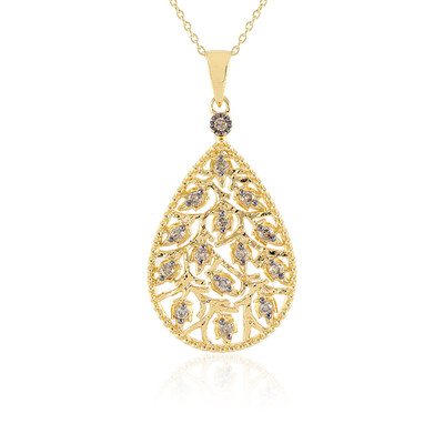 Collana in argento con Diamante Cioccolato I2