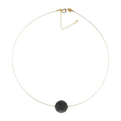 Collana in acciaio inossidabile con Ossidiana Argentata