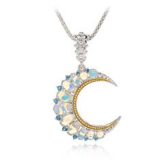 Collana placcata in oro con Opale di Welo (Dallas Prince Designs)