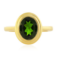 Anello in argento con Diopside Russo