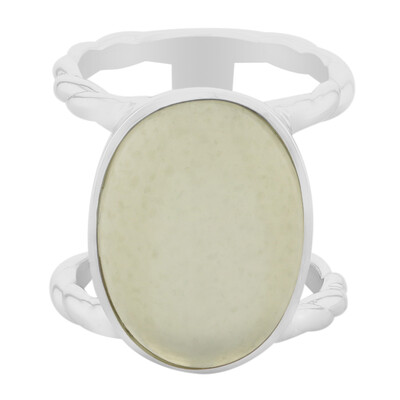 Anello in argento con Pietra di Luna Bianca