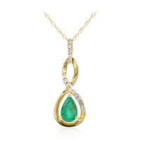 Collana in oro con Smeraldo Zambia AAA