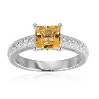 Anello in argento con Citrino