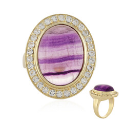 Anello in argento con Fluorite