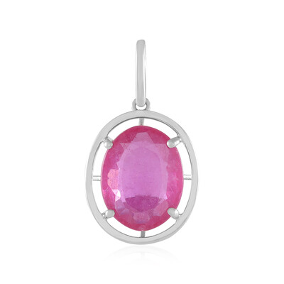Ciondolo in platino con Zaffiro Rosa del Madagascar