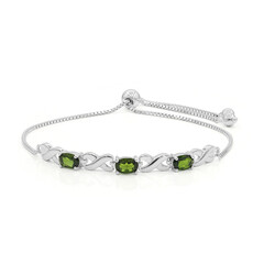 Bracciale in argento con Diopside Russo