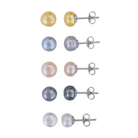 Set Orecchini in argento con Perla di Acqua Dolce