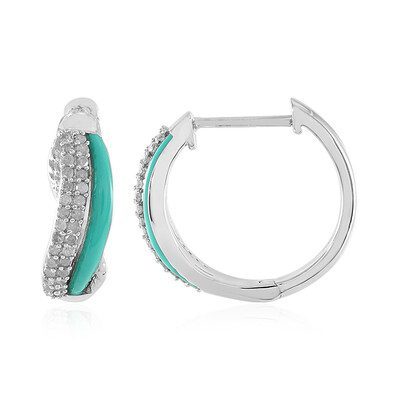 Orecchini in argento con Diamante I3 (J)