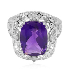 Anello in argento con Ametista Zambiana