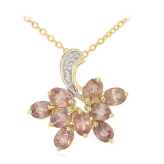 Collana in oro con Zaffiro Padparadscha (non riscaldato) (AMAYANI)