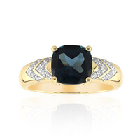 Anello in oro con Topazio Blu Londra
