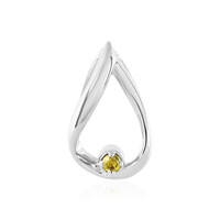 Ciondolo in argento con Diamante Giallo I3