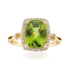 Anello in oro con Peridoto Dashihe  (CIRARI)