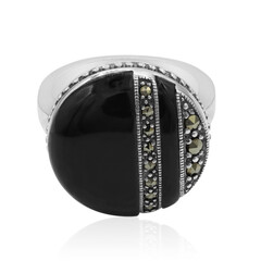 Anello in argento con Onice Nero