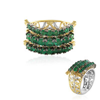 Anello in argento con Smeraldo Zambia (Gems en Vogue)