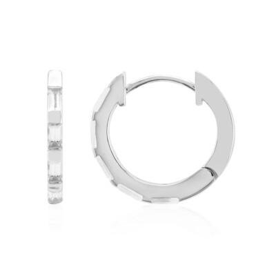 Orecchini in argento con Topazio Bianco