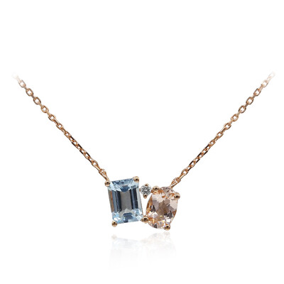 Collana in oro con Acquamarina Brasiliana AAA (CIRARI)