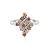 Anello in argento con Zircone Champagne