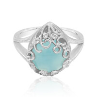 Anello in argento con Agata Blu