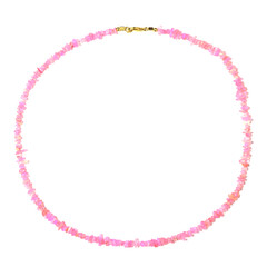 Collana in argento con Opale Rosa dell'Etiopia