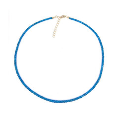 Collana in argento con Apatite Blu Neon
