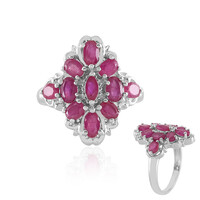 Anello in argento con Rubino del Madagascar
