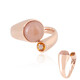 Anello in oro con Pietra di Luna Pesca (KM by Juwelo)