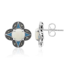 Orecchini in argento con Opale Bianco