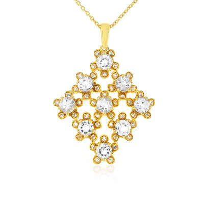 Collana in argento con Topazio Bianco