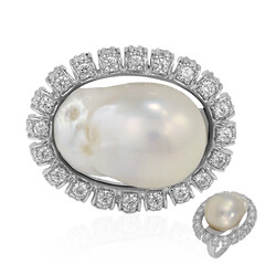 Anello in argento con Perla di Acqua Dolce