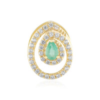 Ciondolo in argento con Smeraldo Russo (Adela Silber)