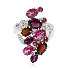 Anello in argento con Granato Mozambico (Dallas Prince Designs)