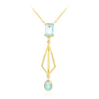 Collana in argento con Topazio Blu Cielo