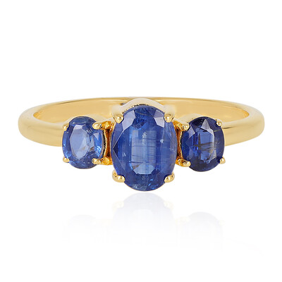 Anello in argento con Cianite del Nepal