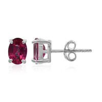 Orecchini in argento con Topazio Mistico Rosa Acceso