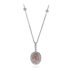 Collana in oro con Diamante Rosa I1 (CIRARI)
