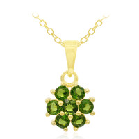 Collana in argento con Diopside Russo