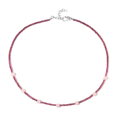 Collana in argento con Quarzo Rosa