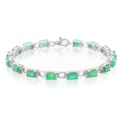 Bracciale in argento con Smeraldo Zambia