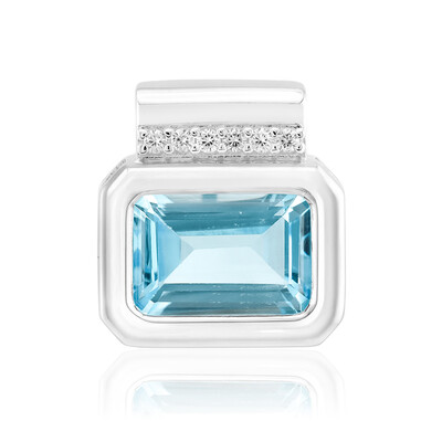 Ciondolo in argento con Topazio Blu Cielo (MONOSONO COLLECTION)