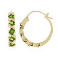Orecchini in argento con Diopside Russo