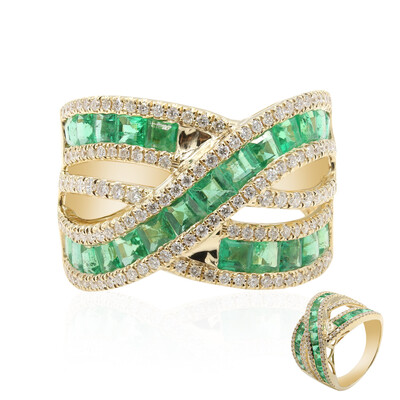 Anello in oro con Smeraldo Zambia AAA (CIRARI)