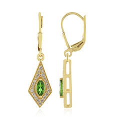 Orecchini in argento con Diopside Russo