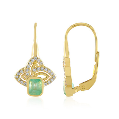 Orecchini in argento con Smeraldo Colombiano