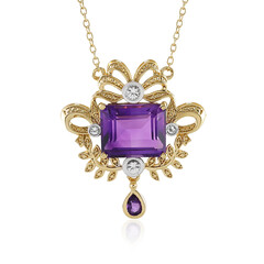 Collana in argento con Ametista Zambiana