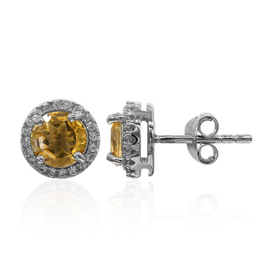 Orecchini in argento con Citrino